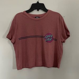 Santa Cruz Skateboard Short sleeve crop top - size medium